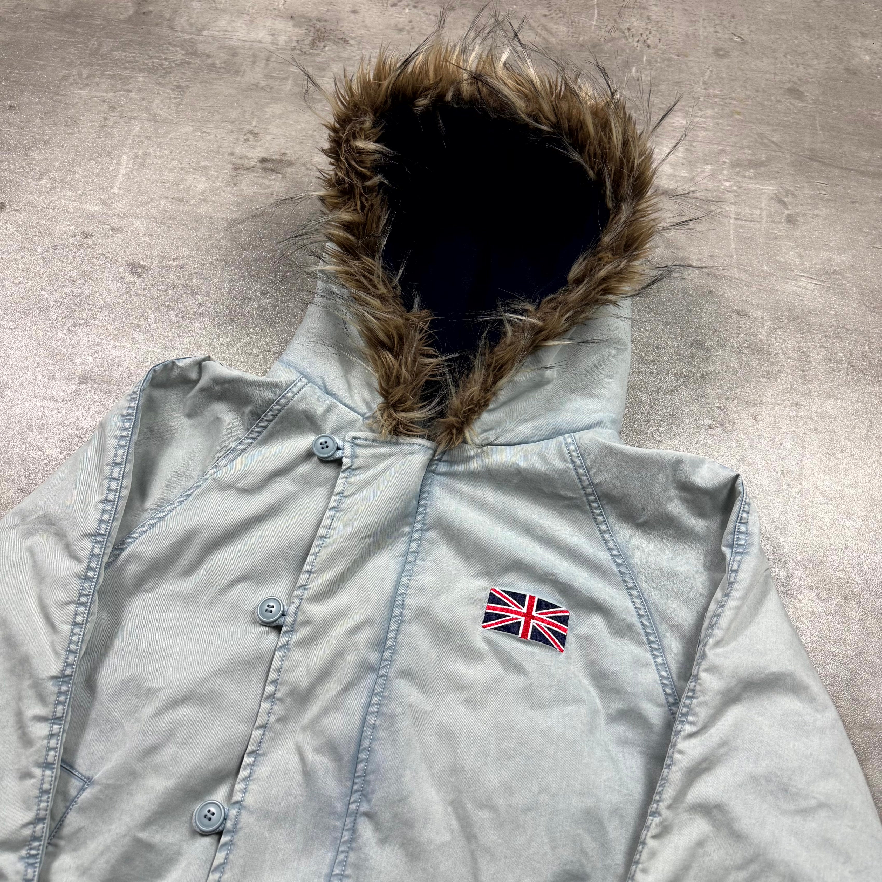 Fur Bomber Jacket "Union Jack"