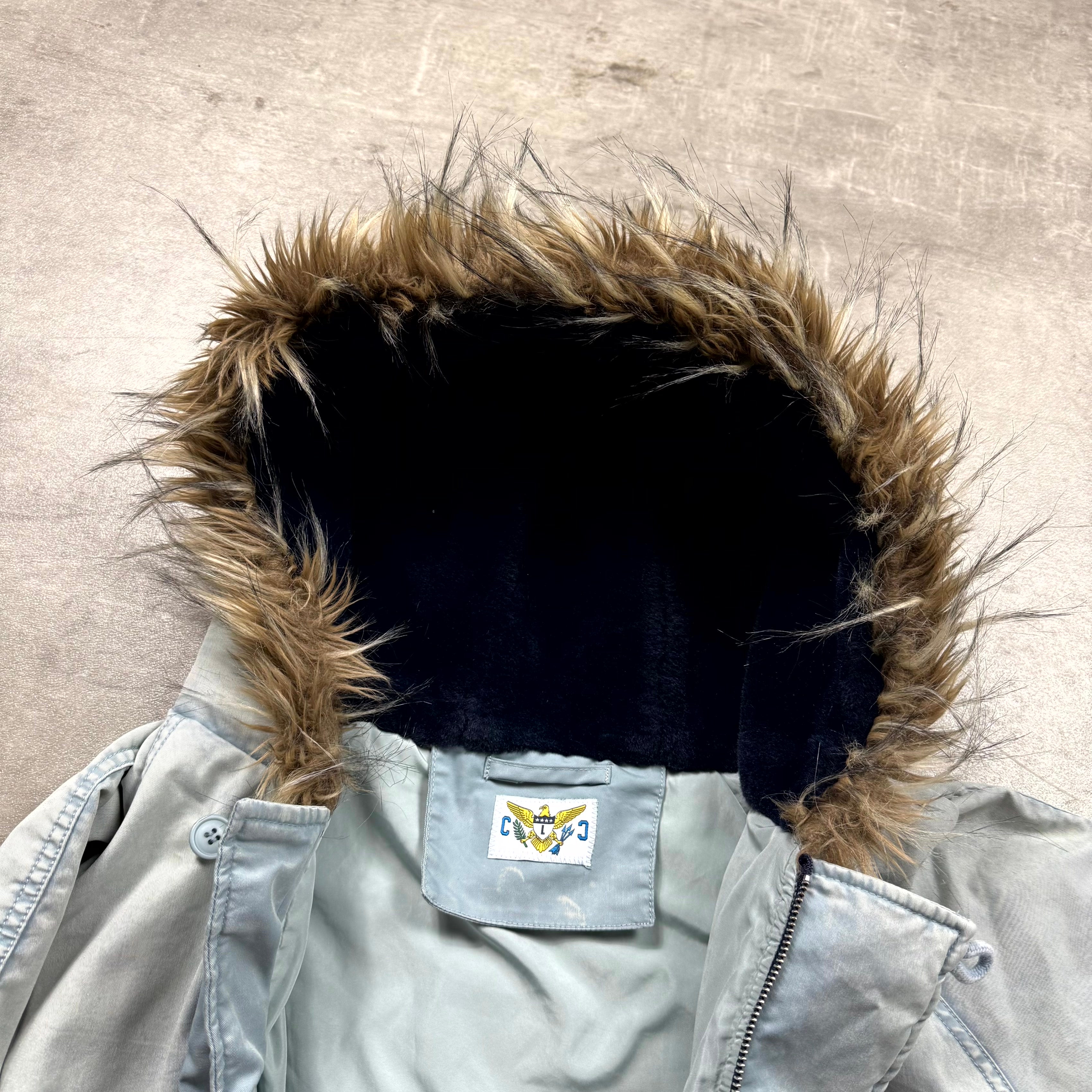 Fur Bomber Jacket "Union Jack"