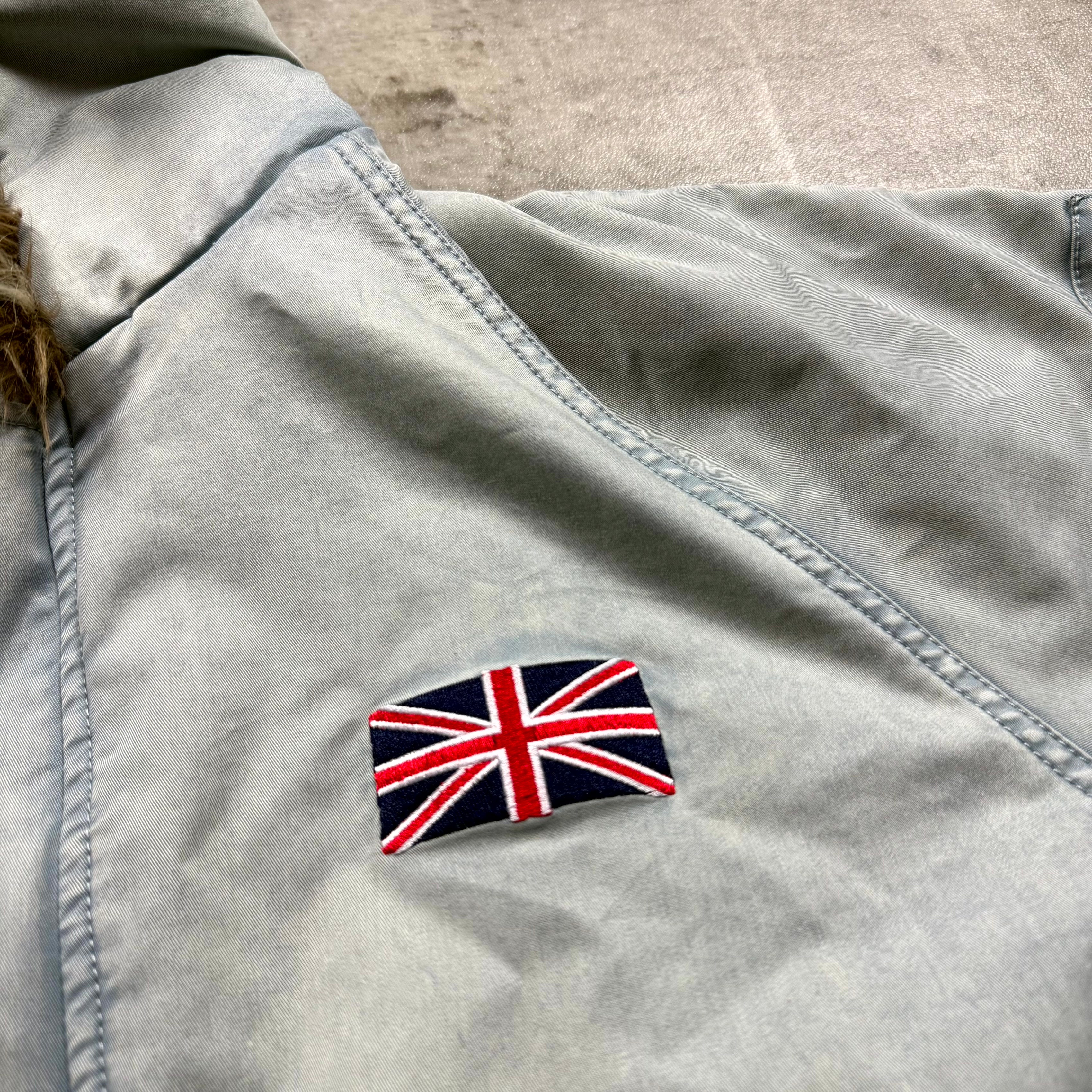 Fur Bomber Jacket "Union Jack"